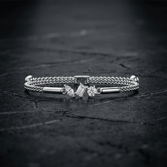 The Celeste Trinity Diamond Bracelet - Image 1