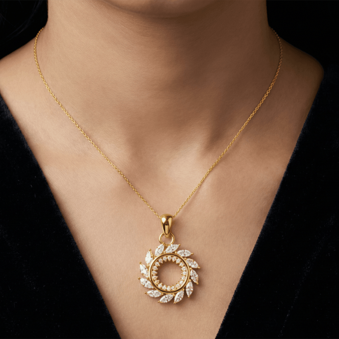 Radiant Bloom Diamond Pendant - Image 1