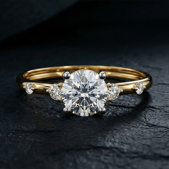 Classic Solitaire Diamond Accent Ring - Image 1