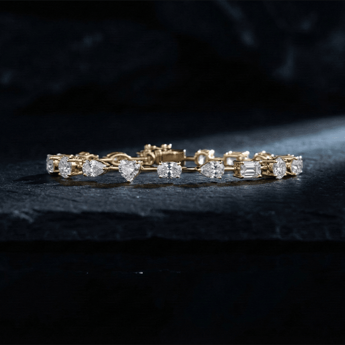 Mixed Shape Diamond Tennis Bracelet - Image 1