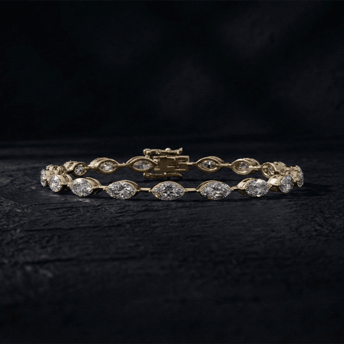 Marquise Diamond Link Bracelet - Image 1
