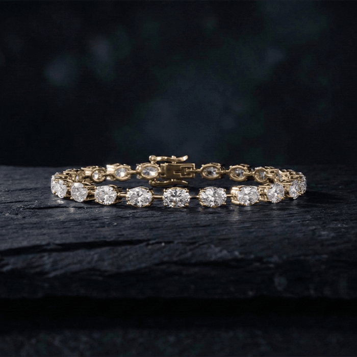 Oval Diamond Tennis Bracelet - Image 1