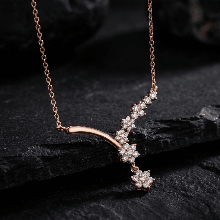 Floral Cluster Diamond Mangalsutra Pendant (Chain Not Included) - Image 1