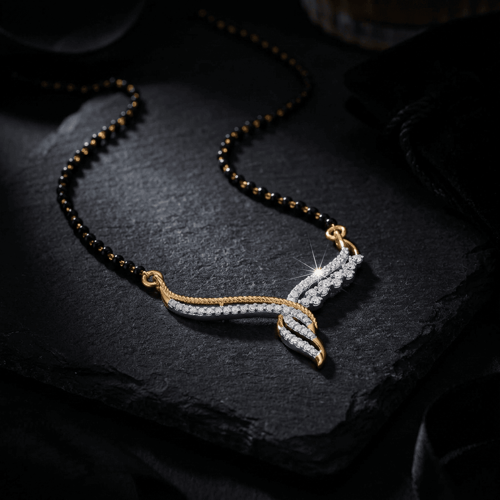 Contemporary Diamond Mangalsutra - Image 1