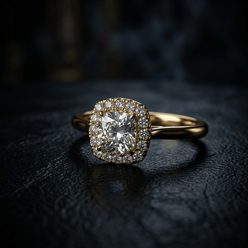 Cushion Halo Lab Diamond Vapor Ring - Image 1